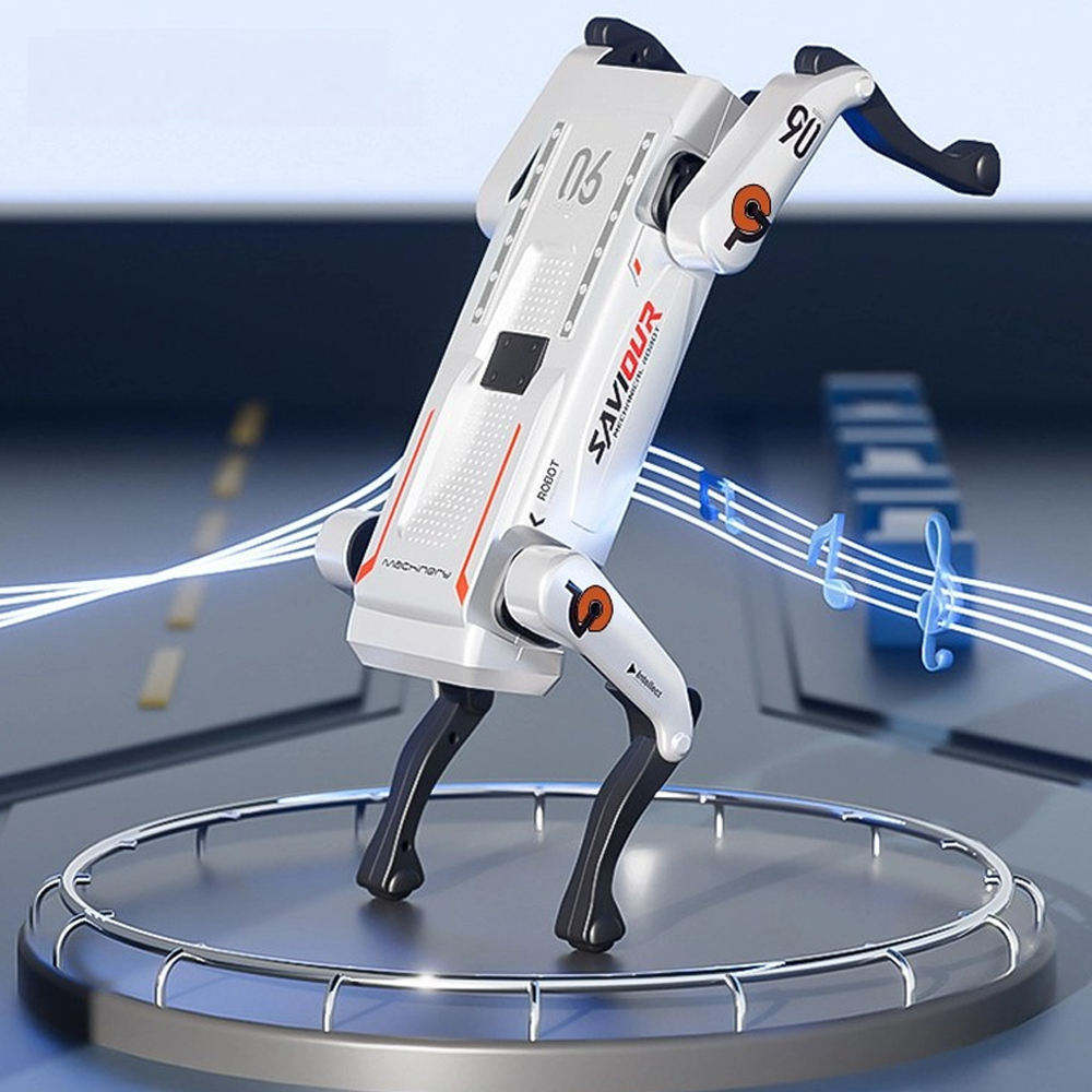 Smart RC Robot Dog with Stunt Action, Lights & Music