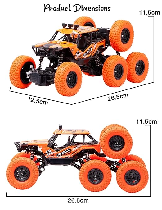 8 Wheel RC Rock Crawler Monster Truck 1:18 Scale