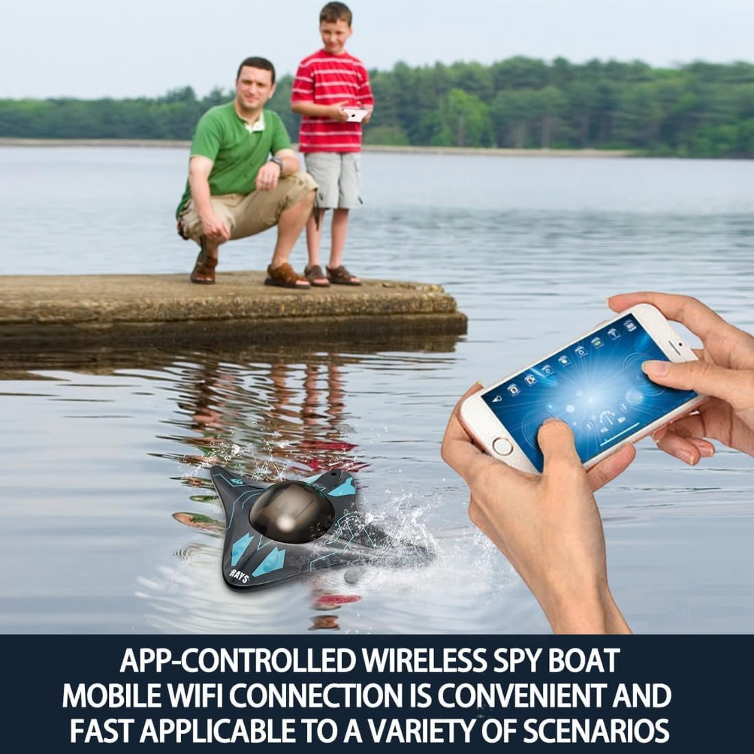 RC Underwater Drone with Camera & Wi-Fi Submarine Toy