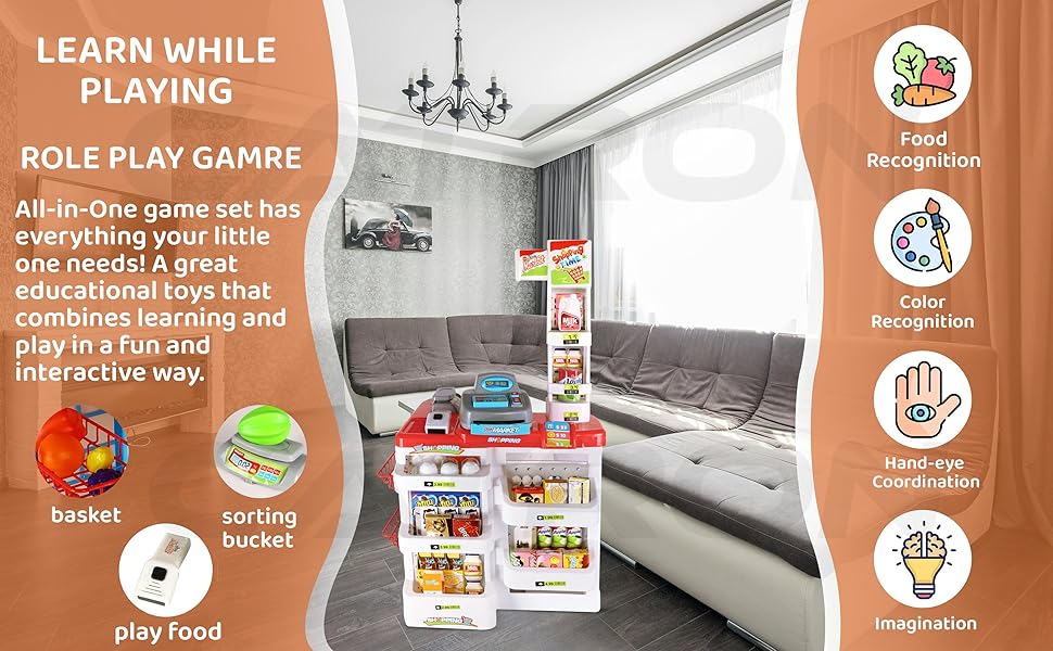 Kids Supermarket Playset & accessories