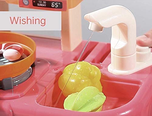 Kitchen Playset with Lights, Running Water Sink