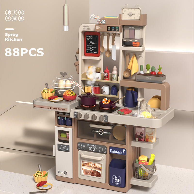 88 PCS Kitchen Playset with Cereal Container