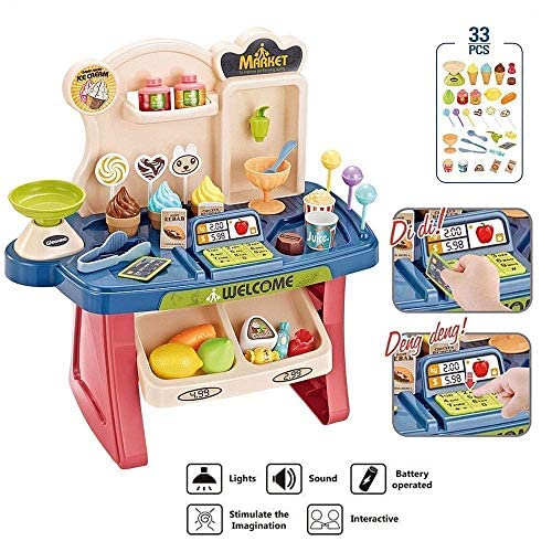 Supermarket Toy Set for Kids, Shopping Cart