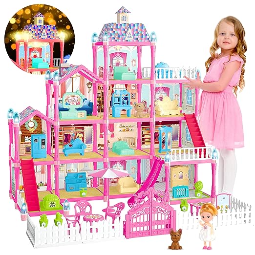 13 Room Doll House for Girls with Dolls