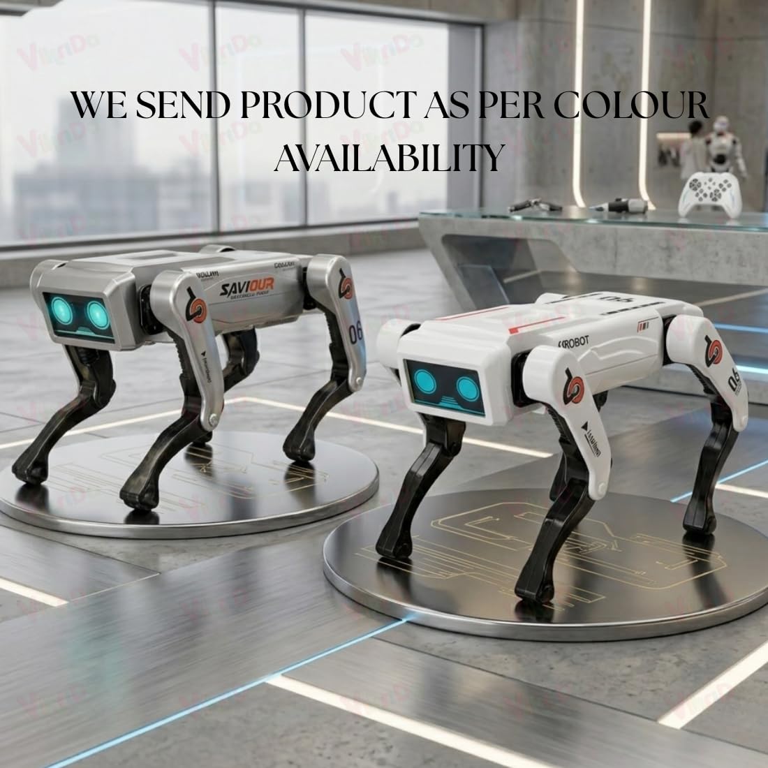 Smart RC Robot Dog with Stunt Action, Lights & Music