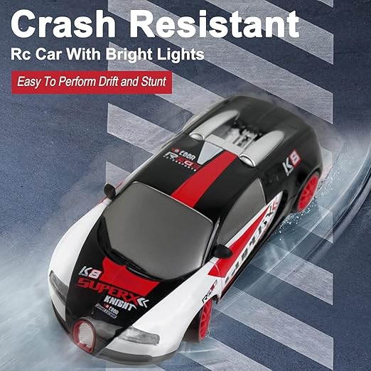 RC Drift Racing Car with LED Lights & Rechargeable Battery