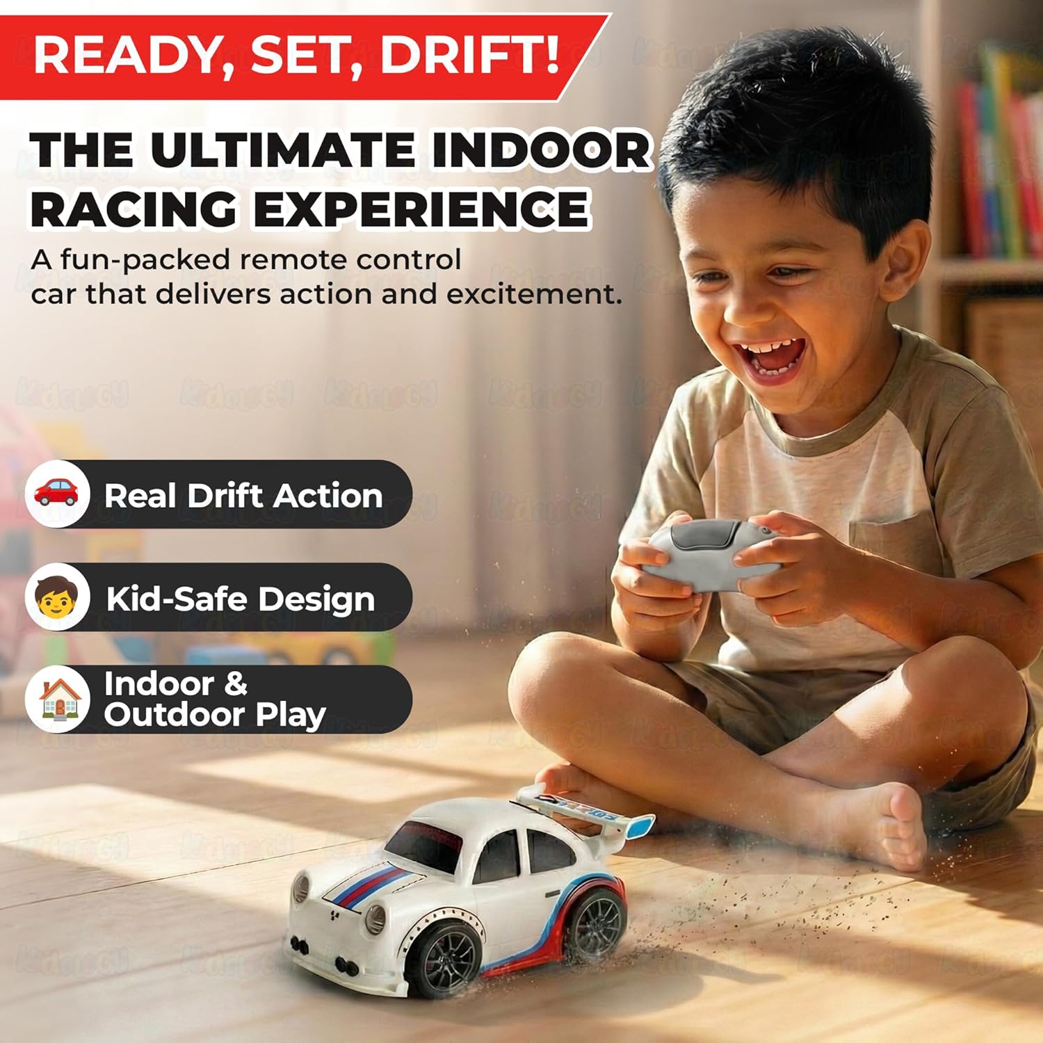 Mini RC Drift Car with LED Lights & Sound Effects