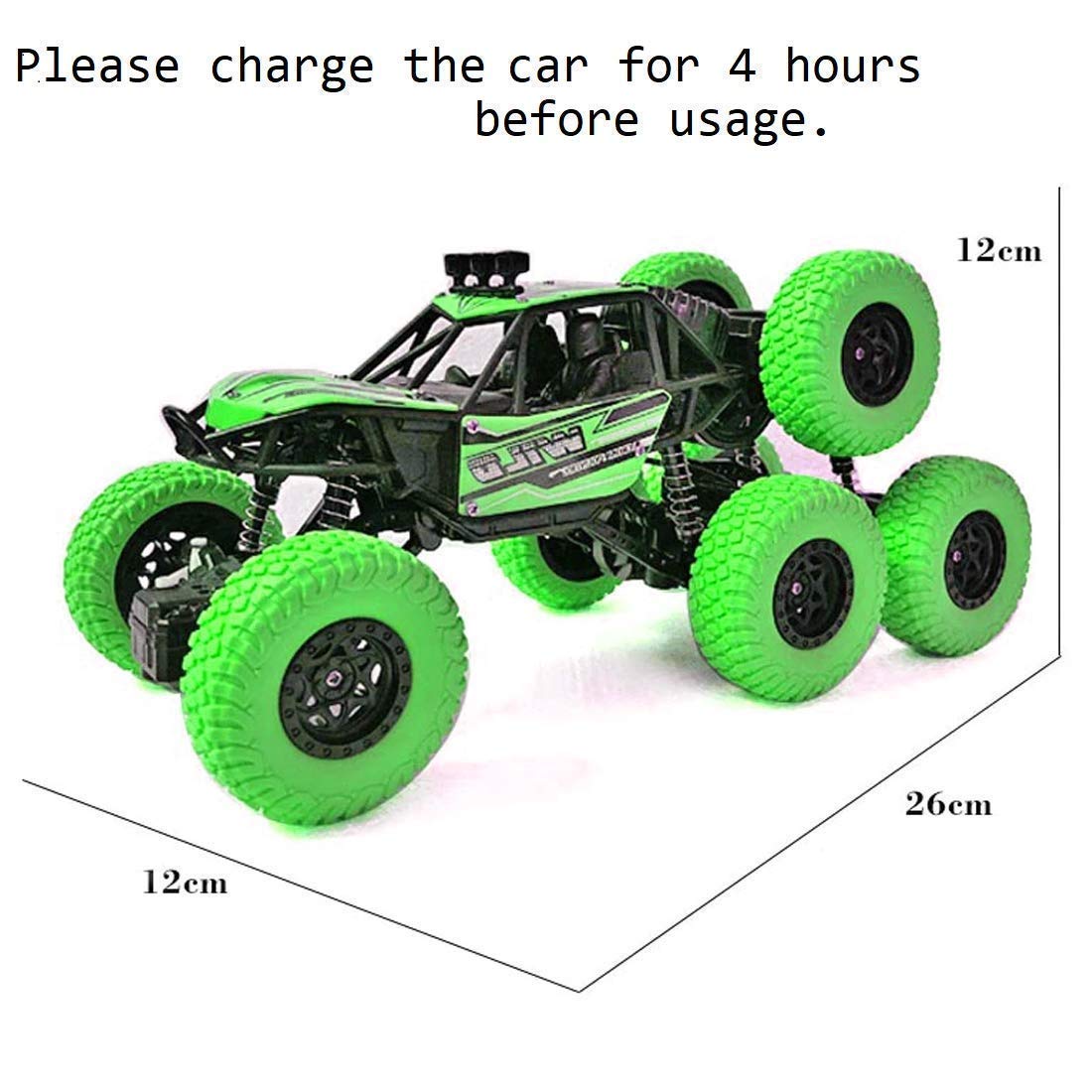 8 Wheel RC Rock Crawler Monster Truck 1:18 Scale