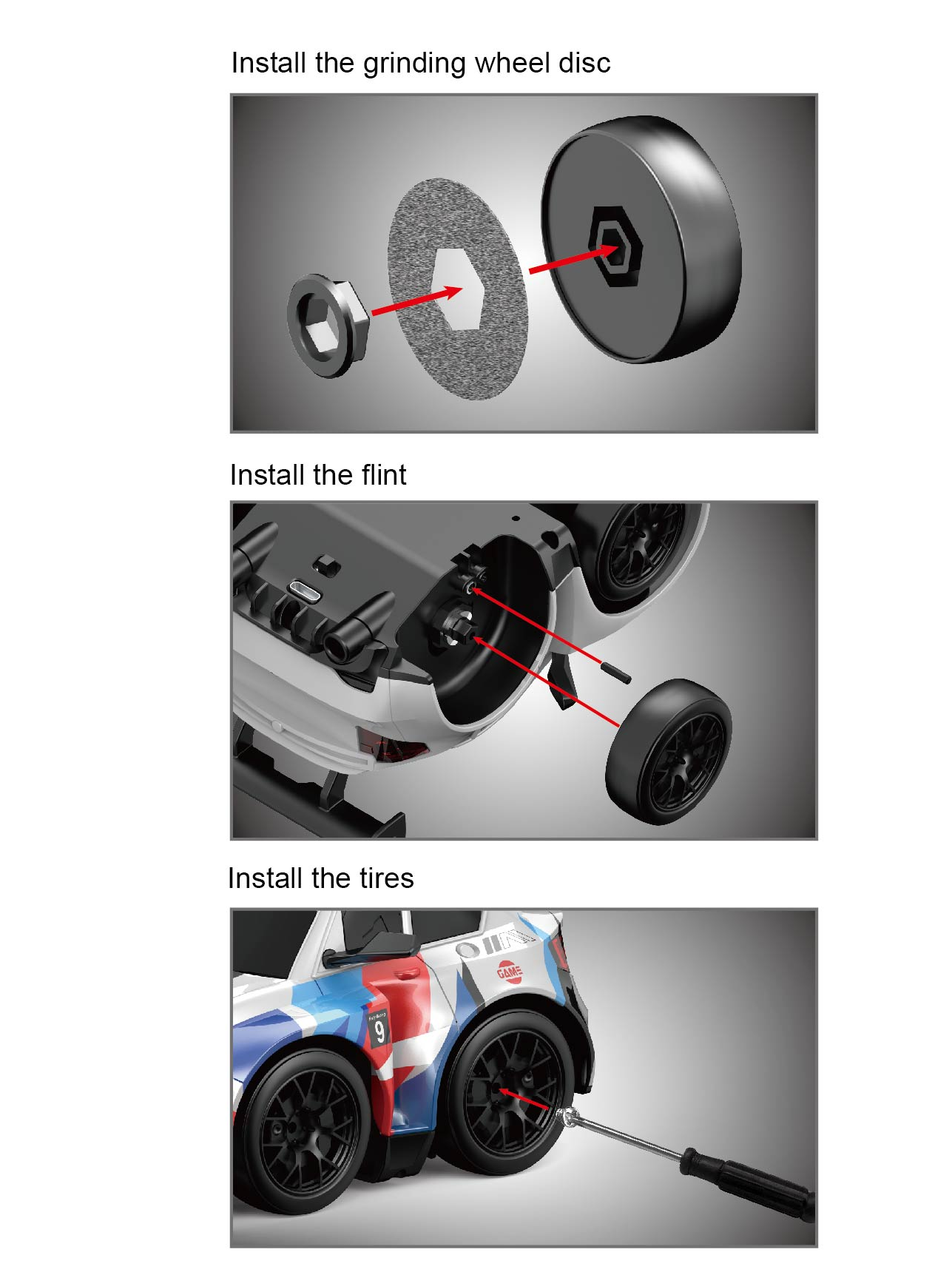 High-Speed RC Drift Car with Spark Wheel Effects