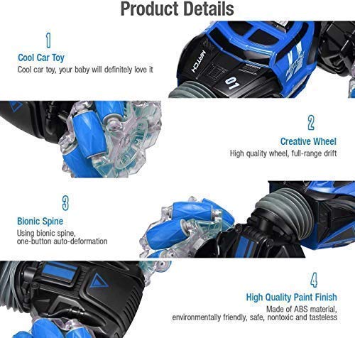 Gesture Sensor RC Off-Road Car with Double-Sided Rotation & Lights