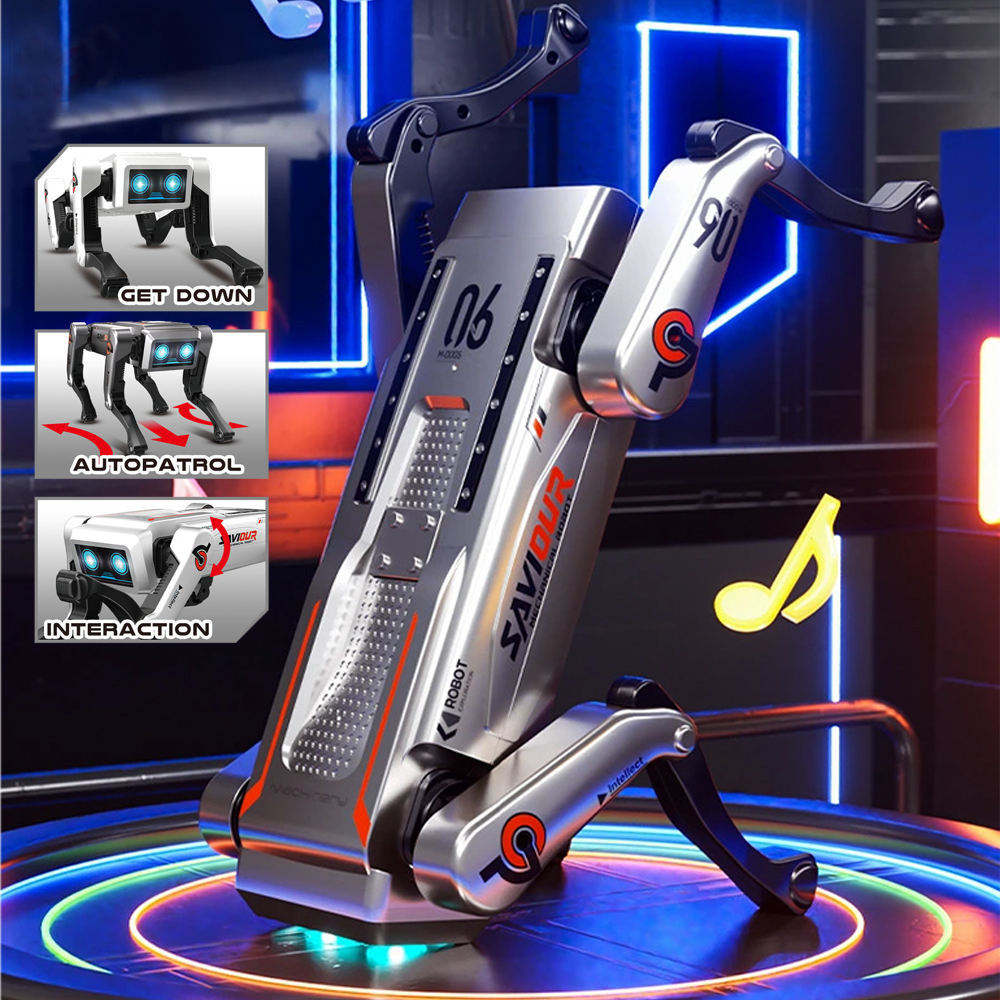 Smart RC Robot Dog with Stunt Action, Lights & Music