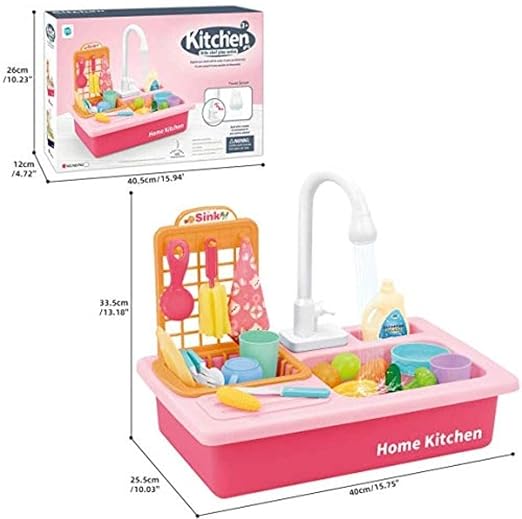 Kids Sink Dishwasher ,13 PCs Pretend Play Toy