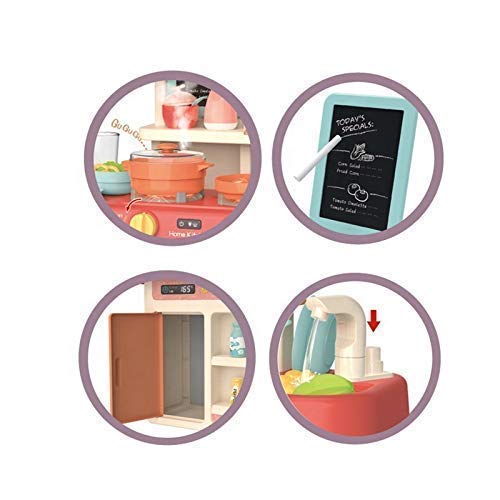 Kitchen Playset with Lights, Running Water Sink