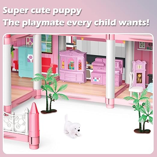 Big Princess Doll House for Kids – 14 Rooms
