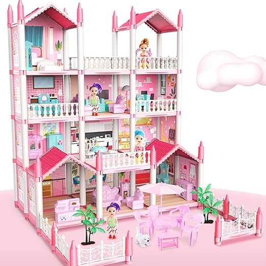 Big Princess Doll House for Kids – 14 Rooms
