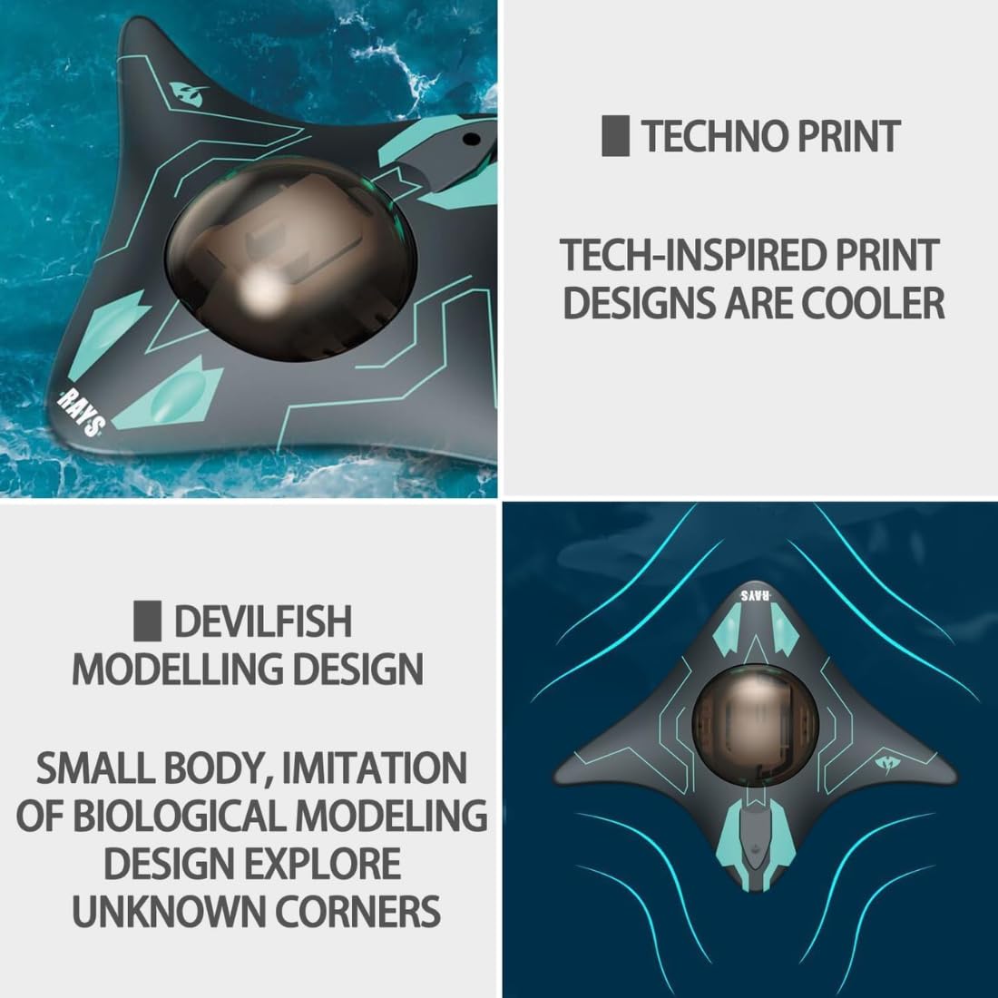 RC Underwater Drone with Camera & Wi-Fi Submarine Toy