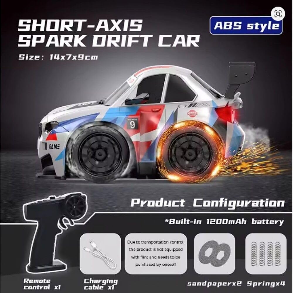 High-Speed RC Drift Car with Spark Wheel Effects