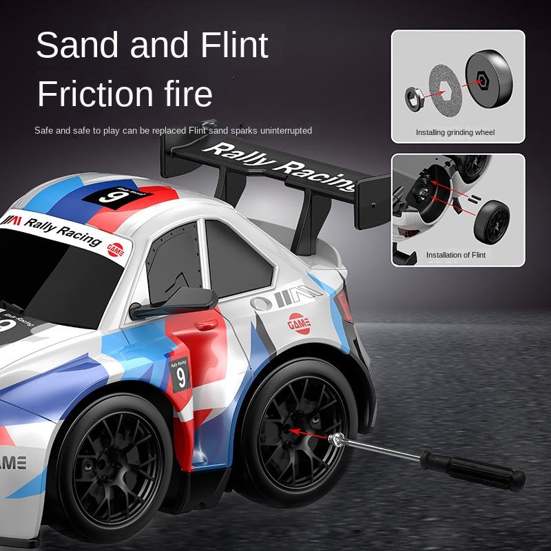 High-Speed RC Drift Car with Spark Wheel Effects