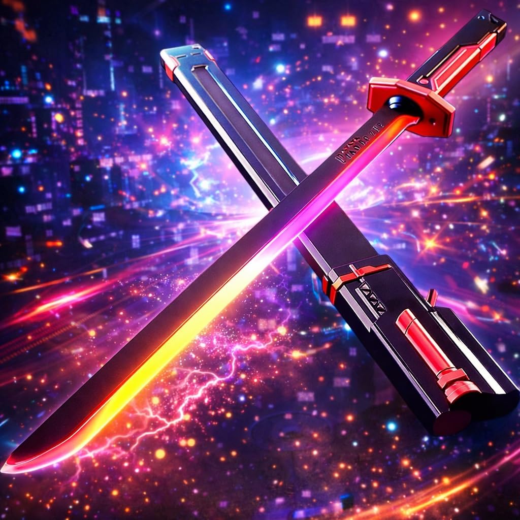LED Katana Sword with Smoke, Spark & 7 Color Lights
