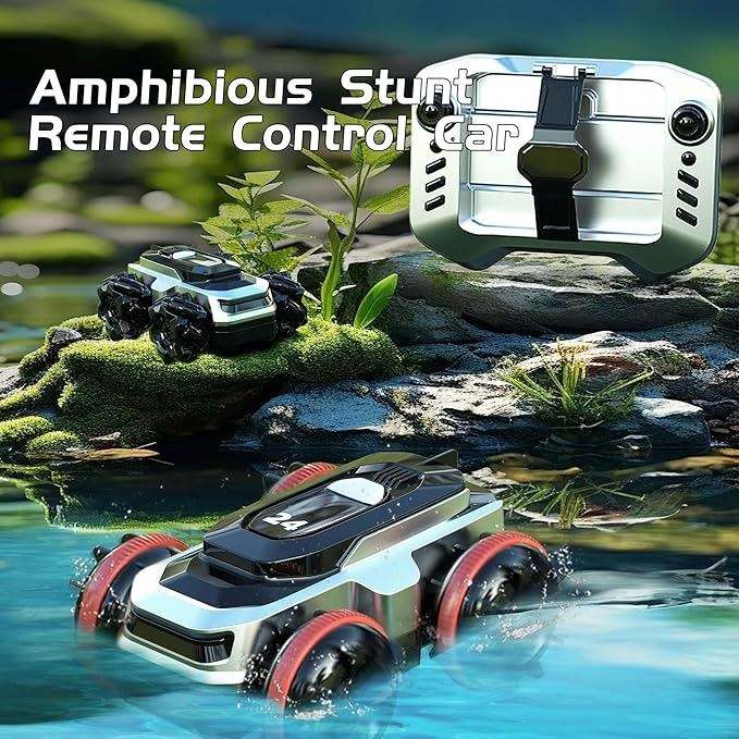 Mini 4WD RC Stunt Car 360° Amphibious Drive