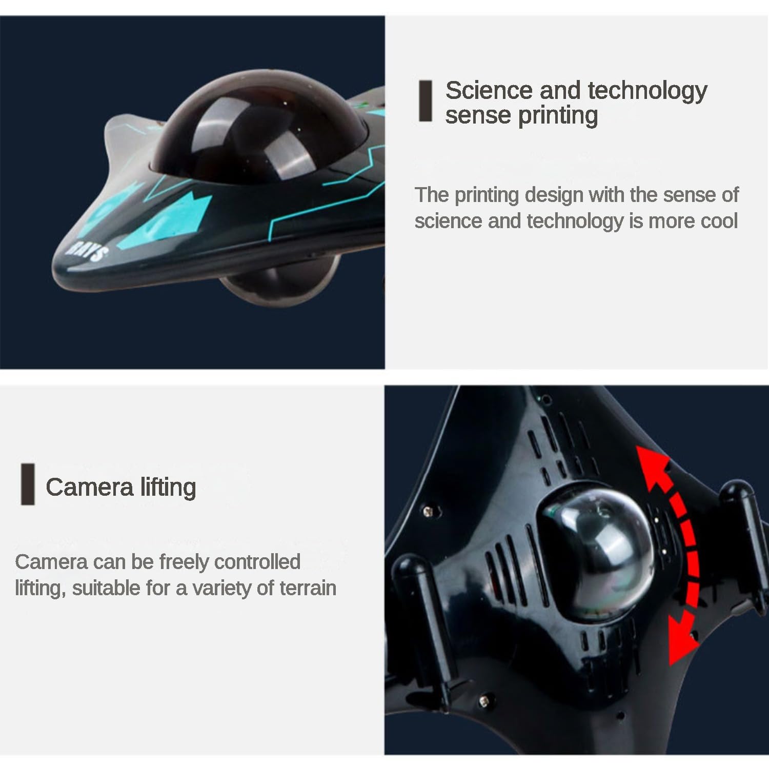 RC Underwater Drone with Camera & Wi-Fi Submarine Toy