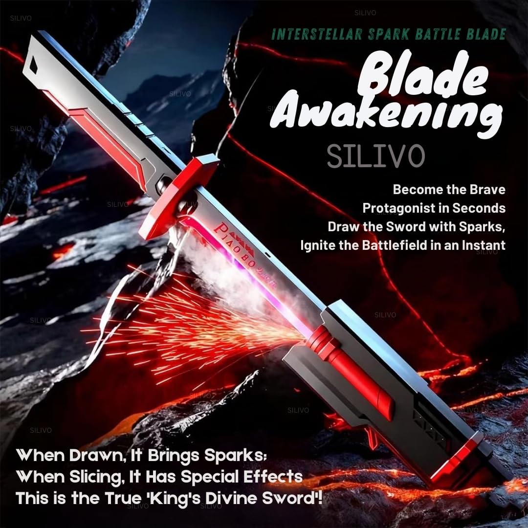 LED Katana Sword with Smoke, Spark & 7 Color Lights