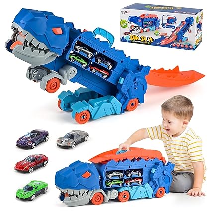 Dinosaur Transporter Truck Toy